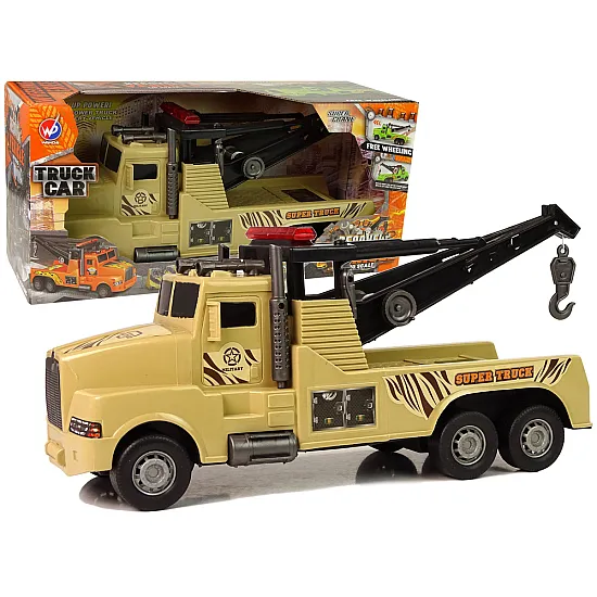 Auto Tow Truck Roadside Assistance 1:10 Rope Brown Rotaļlietu automašīnas