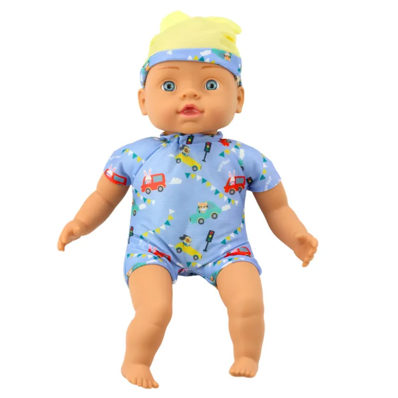 Zīdaiņu lelle zilās drēbēs 31 cm Leļļu un spēļu komplekti