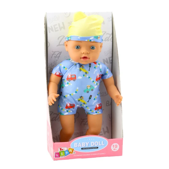 Zīdaiņu lelle zilās drēbēs 31 cm Leļļu un spēļu komplekti