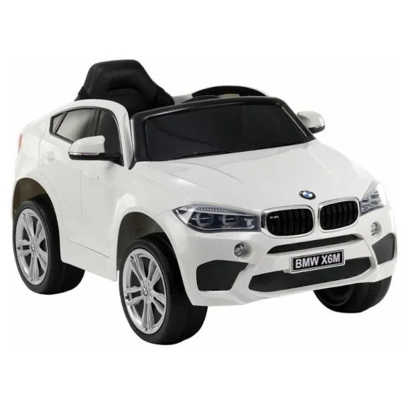 Balts BMW X6 elektromobilis Elektriskās mašīnas bērniem