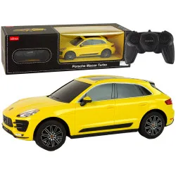 Automobilis R/C Porsche Macan Turbo 1:24 Rastar Geltona