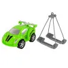 Car Transporter Roadside Assistance Tow Truck 1:16 Green Sound Lights Rotaļlietu automašīnas