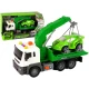 Car Transporter Roadside Assistance Tow Truck 1:16 Green Sound Lights Rotaļlietu automašīnas