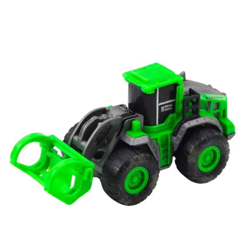 Construction Vehicle Excavator Loader Bulldozer Green Drive Mix Rotaļlietu automašīnas