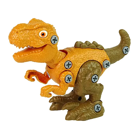 Oranžs dinozaura ola ar armatūru dinosaura. Dinozauri