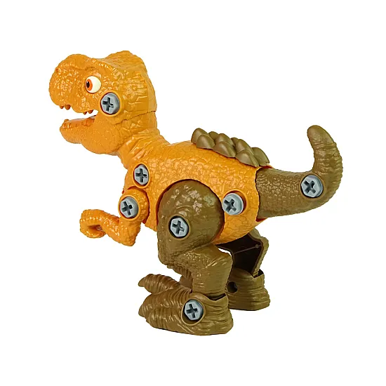 Oranžs dinozaura ola ar armatūru dinosaura. Dinozauri