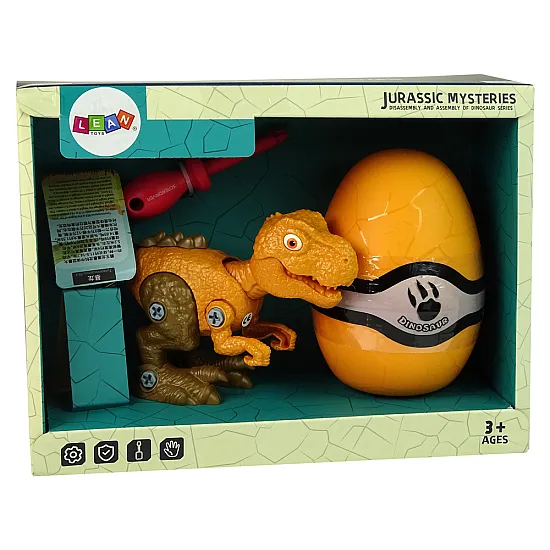Oranžs dinozaura ola ar armatūru dinosaura. Dinozauri