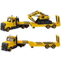 Saliekamā kravas automašīna ar kāpurķēžu ekskavatoru