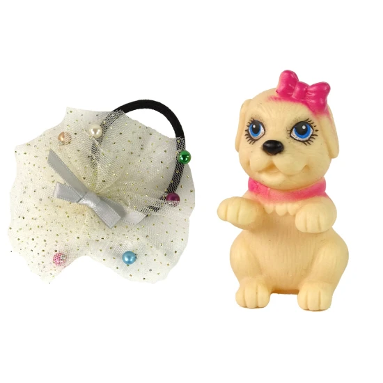 Lelle Emīlija ar gariem matiem un sunīti Leļļu un spēļu komplekti