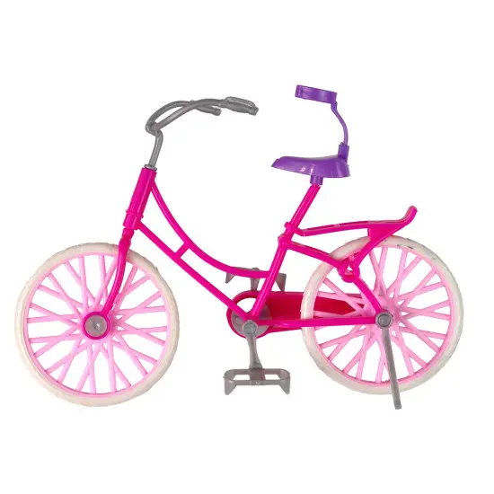 Lelle un rozā velosipēds Leļļu un spēļu komplekti