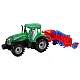 Sarkans traktors ar arklu Rotaļlietu automašīnas