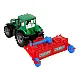 Sarkans traktors ar arklu Rotaļlietu automašīnas