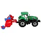 Sarkans traktors ar arklu Rotaļlietu automašīnas