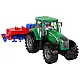 Sarkans traktors ar arklu Rotaļlietu automašīnas