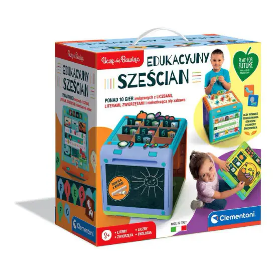 Edukācijas kubs Es mācos spēli poļu valodā Clementoni 50695 Saimnieki