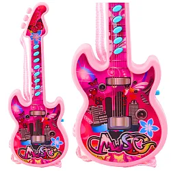 Elektrinė rožinė gitara su melodijos efktu