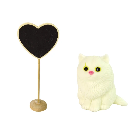 Leļļu Emilija ar baltu kaķēnu Leļļu un spēļu komplekti