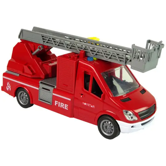 Fire Truck Red Water Sounds Lights Rotaļlietu automašīnas