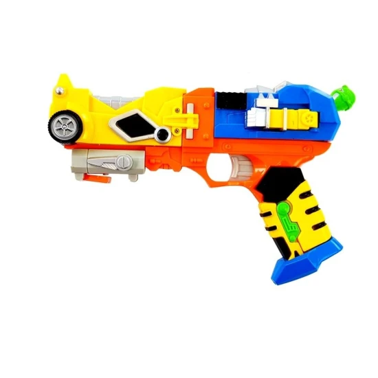 Šautuvas ar šāviņiem un dzeltenu masku Šautenes