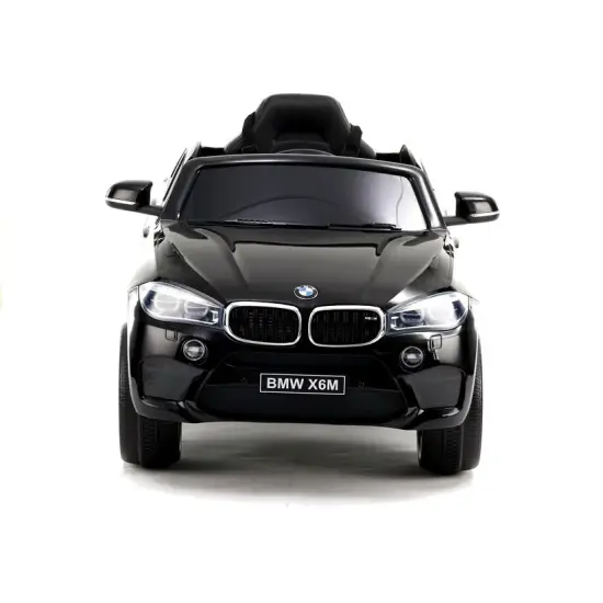 Melns BMW X6 ar akumulatoru darbināms automobilis Automašīnas