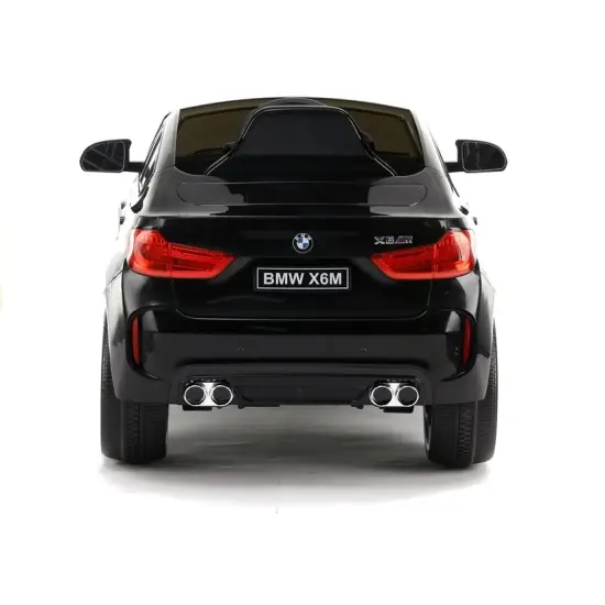 Melns BMW X6 ar akumulatoru darbināms automobilis Automašīnas