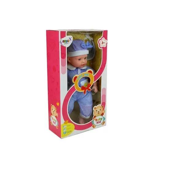 Bērnu lelle ar zilām drēbēm un aksesuāriem Leļļu un spēļu komplekti