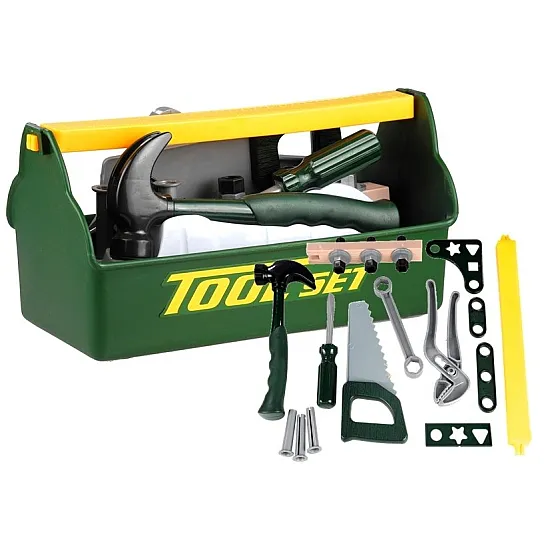 Little Handyman's Kit Box Hammer Saw Tools Darba rīki