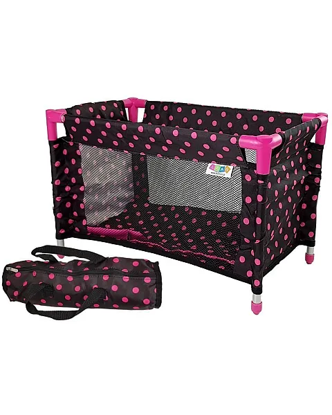Doll's bed with pillow and blanket