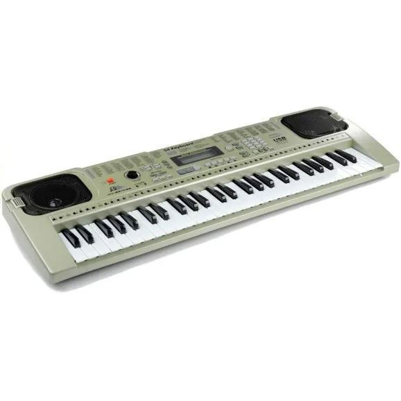 Pelēks muzikālais klavierinstrumenti ar mikrofonu Mūzikas instrumentai