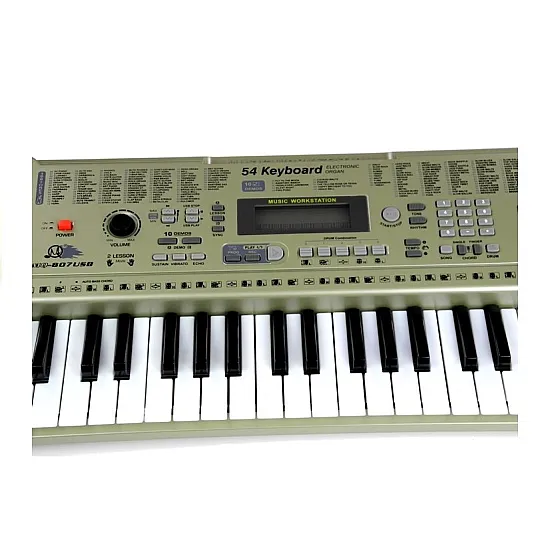 Pilkas muzikinis pianinas su mikrofonu Muzikos instrumentai