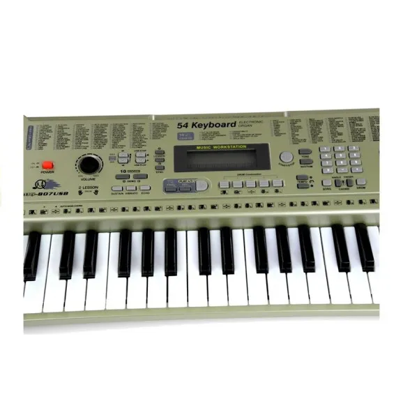 Pelēks muzikālais klavierinstrumenti ar mikrofonu Mūzikas instrumentai
