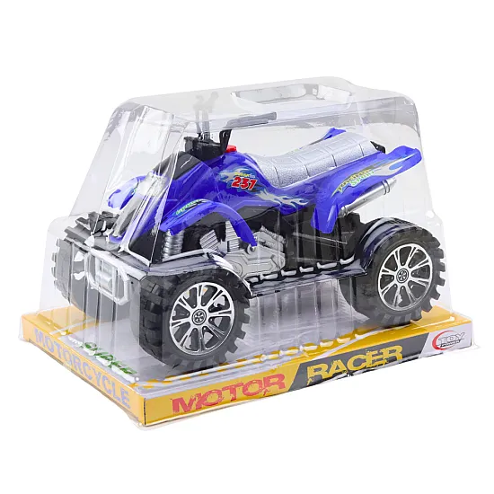 Quad Terrain Drive Treaded Wheels Blue Rotaļlietu automašīnas