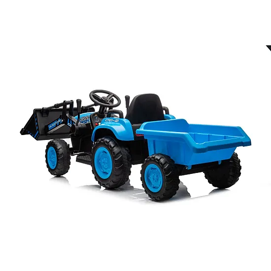 Zils elektriskais traktors BW-X002A ar kausu Elektriskās mašīnas bērniem