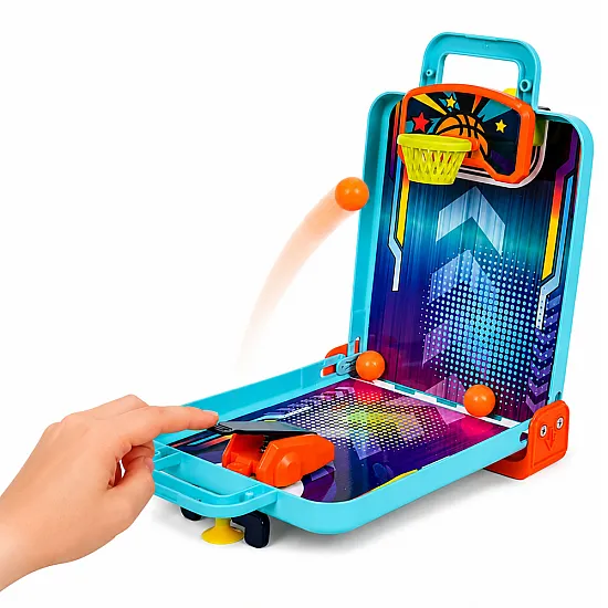 „Mini Arcade Game 3 in 1“ – pārnēsājama soma basketbolam, pinbolam un boulingam