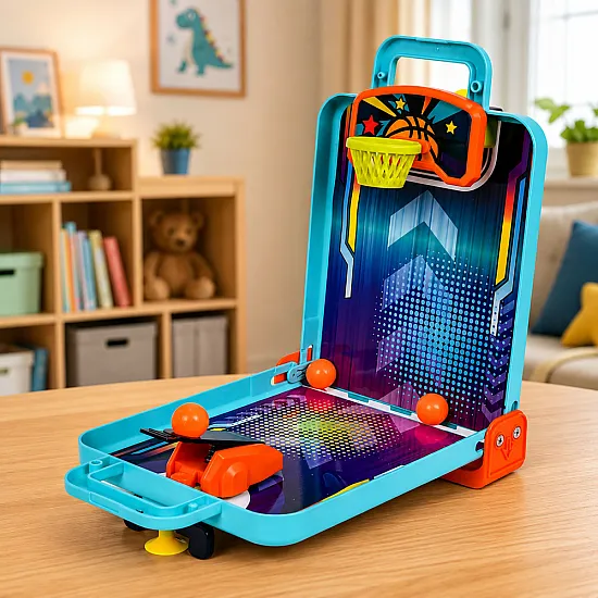 „Mini Arcade Game 3 in 1“ – pārnēsājama soma basketbolam, pinbolam un boulingam