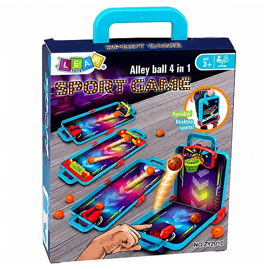„Mini Arcade Game 3 in 1“ – pārnēsājama soma basketbolam, pinbolam un boulingam