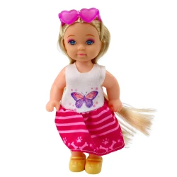 Lelles komplekts ar suni, telti un piederumiem