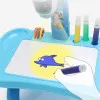 Mini zilais projektora galds 2in1 Saimnieki
