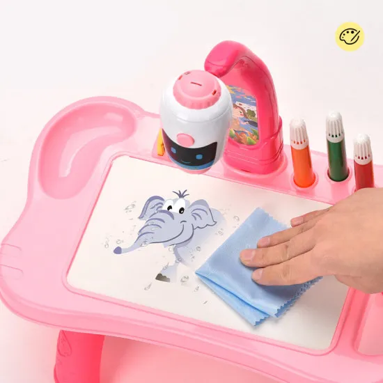Mini rožinis projektorius 2in1 Lavinamieji