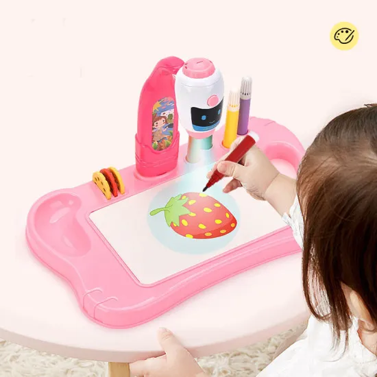Mini rožinis projektorius 2in1 Lavinamieji