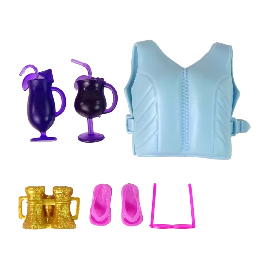 Leļļa ar motorlaivu un piederumiem Leļļu un spēļu komplekti