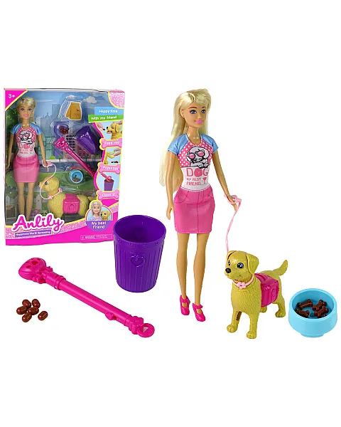 Doll set with puppy
