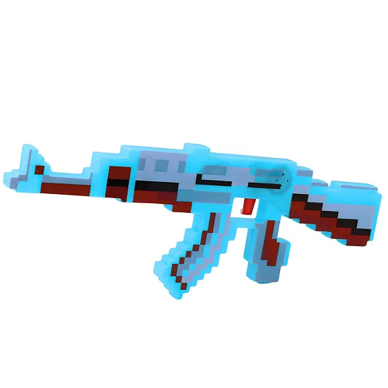 Pixel zils šautene ar skaņas un gaismas efektiem. Šautenes