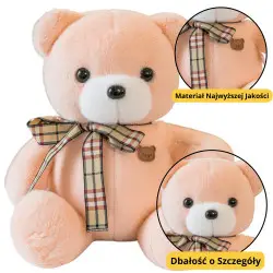 Plīša talismans plīša rotaļlieta lācītis ar loku 23cm
