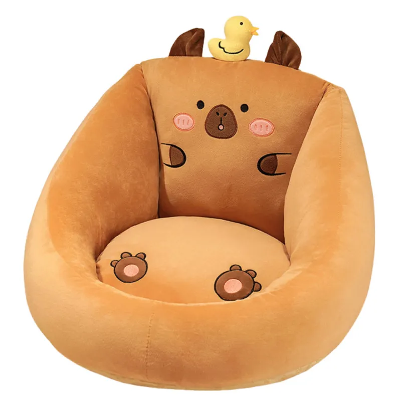 Plush Armchair For Children Capybara With Duck Brown 50x45cm Plīša rotaļlietas