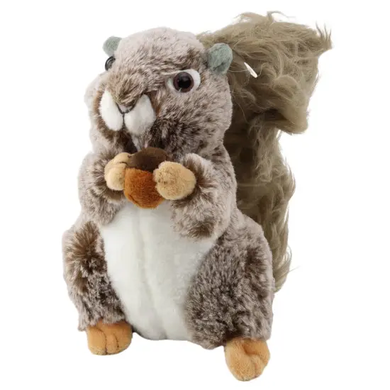 Plush Cuddly Toy Squirrel with a Nut Brown 18cm Plīša rotaļlietas