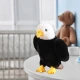 Plush Eagle Bird Plush Toy Mascot Cuddly Toy Black and White 25cm Plīša rotaļlietas