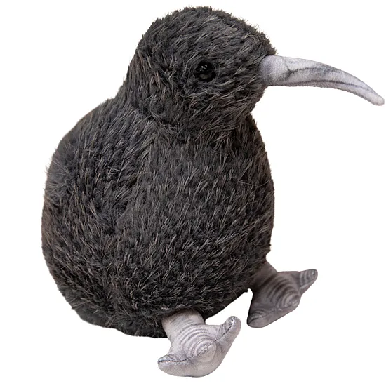 Plush Kiwi Bird Plush Toy Mascot Cuddly Toy Black 17cm Plīša rotaļlietas