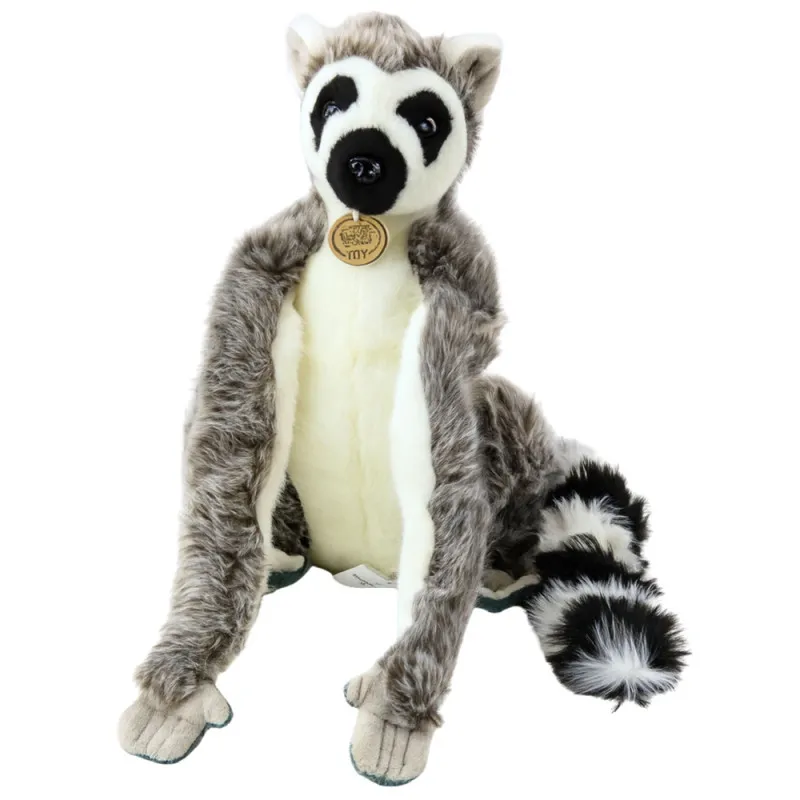 Plush Lemur Cuddly Toy with Long Velcro Paws 27cm Plīša rotaļlietas