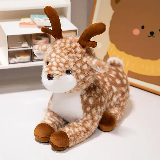 Plush Mascot Cuddly Toy Deer Brown Spotted 23cm Plīša rotaļlietas